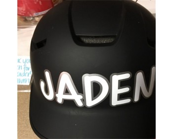 Two Color Monogram Name Sticker - Custom Monogram Wall Helmet Car Sticker 